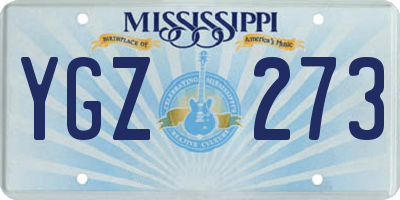 MS license plate YGZ273