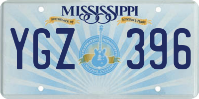 MS license plate YGZ396