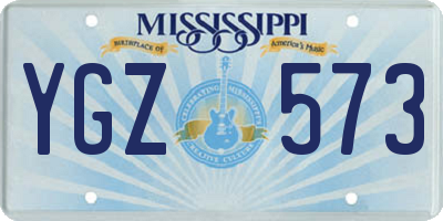 MS license plate YGZ573