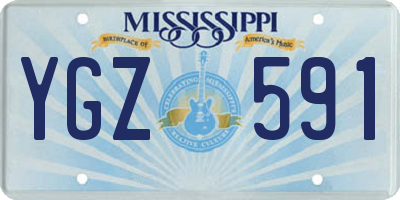MS license plate YGZ591
