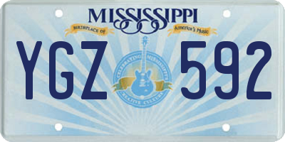 MS license plate YGZ592