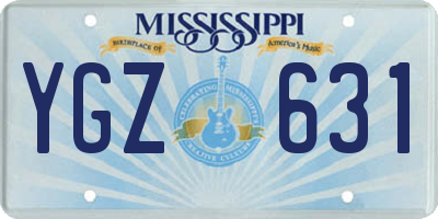 MS license plate YGZ631