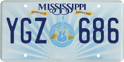 MS license plate YGZ686