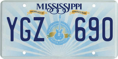 MS license plate YGZ690