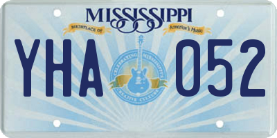 MS license plate YHA052