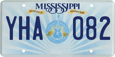 MS license plate YHA082