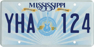 MS license plate YHA124