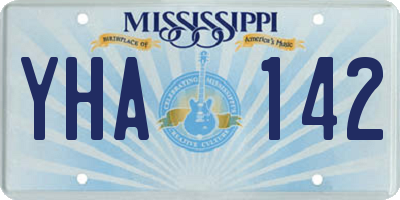 MS license plate YHA142