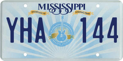 MS license plate YHA144