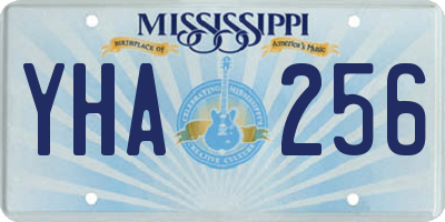MS license plate YHA256