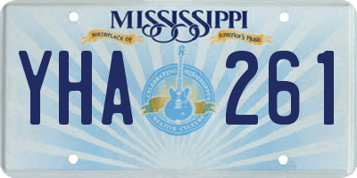 MS license plate YHA261