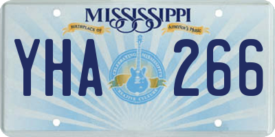 MS license plate YHA266