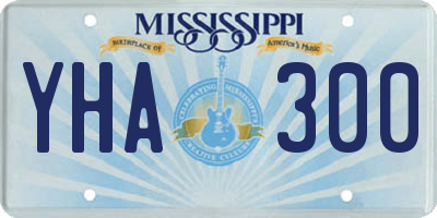 MS license plate YHA300
