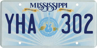 MS license plate YHA302