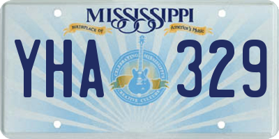 MS license plate YHA329
