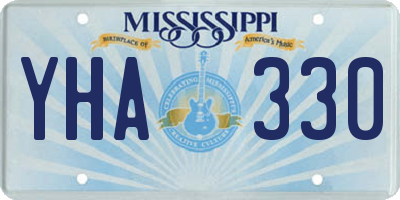 MS license plate YHA330