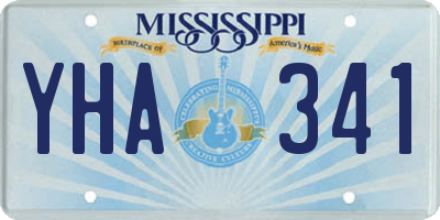 MS license plate YHA341