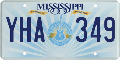 MS license plate YHA349