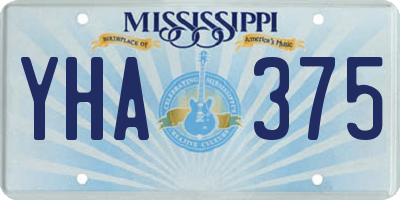 MS license plate YHA375