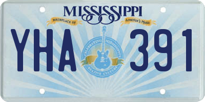 MS license plate YHA391