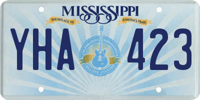 MS license plate YHA423