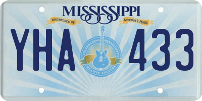 MS license plate YHA433