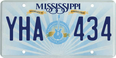 MS license plate YHA434