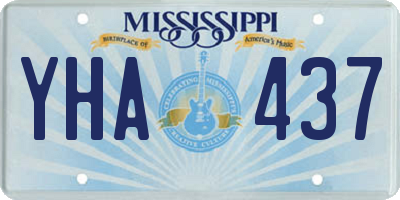 MS license plate YHA437