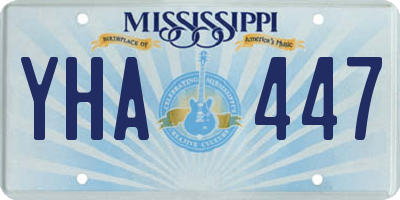 MS license plate YHA447