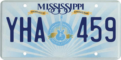 MS license plate YHA459