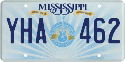 MS license plate YHA462