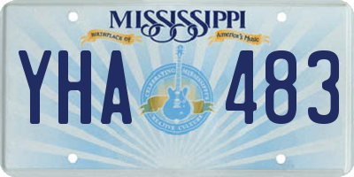 MS license plate YHA483