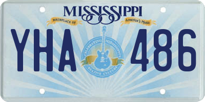 MS license plate YHA486