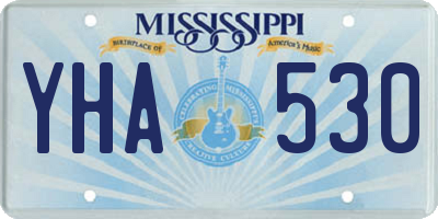 MS license plate YHA530