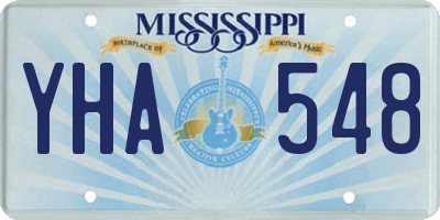 MS license plate YHA548