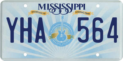 MS license plate YHA564