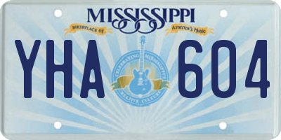 MS license plate YHA604