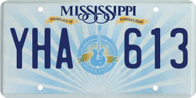 MS license plate YHA613