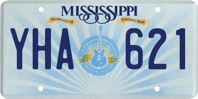 MS license plate YHA621
