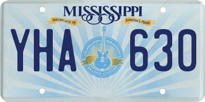MS license plate YHA630