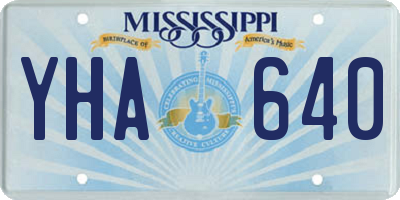 MS license plate YHA640