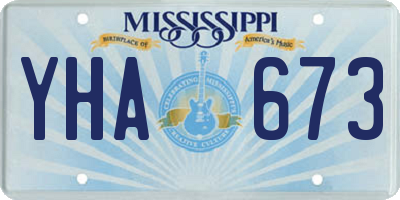 MS license plate YHA673
