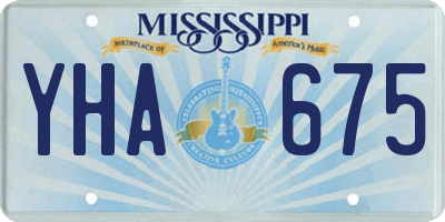 MS license plate YHA675