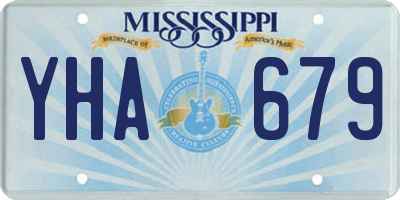 MS license plate YHA679