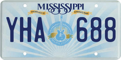 MS license plate YHA688