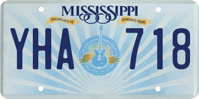 MS license plate YHA718