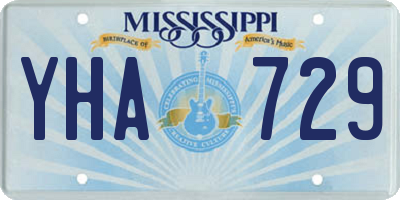 MS license plate YHA729