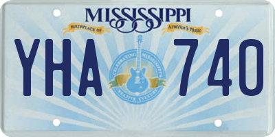 MS license plate YHA740