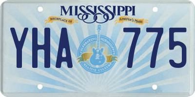 MS license plate YHA775