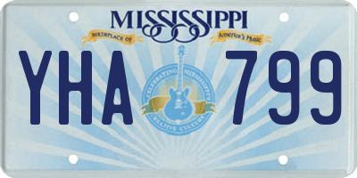 MS license plate YHA799